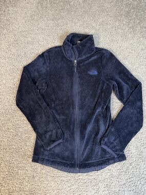 The North Face Jacket Womens XS Blue Fleece Full Zip Pockets Embroidered